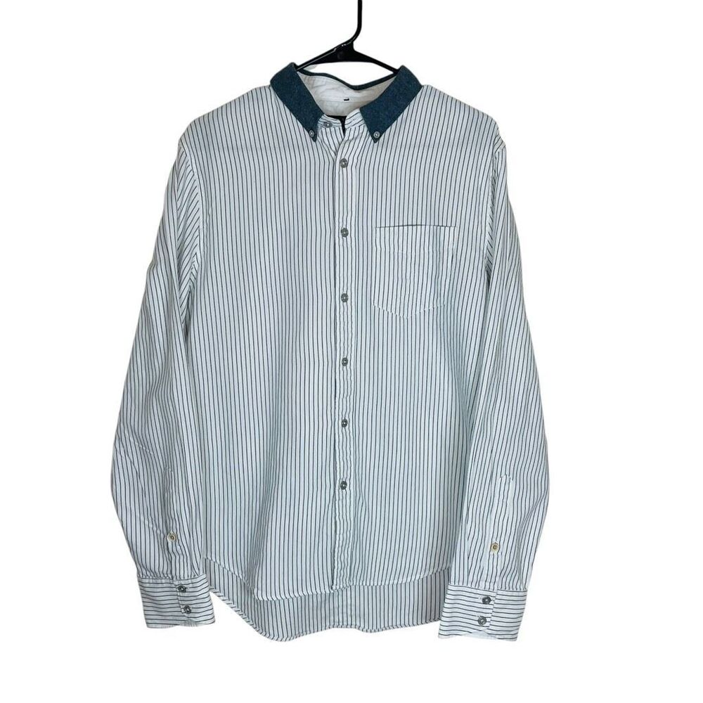 Rag & Bone Men’s Stripe Cotton Slim Fit Button Down Shirt Size Large